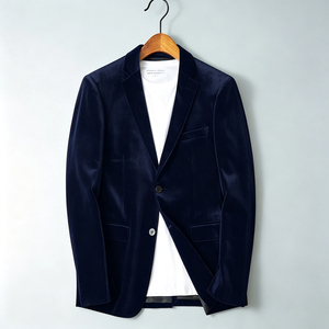 男装金丝绒小西装男士商务休闲西服XZ 6801 P175图片