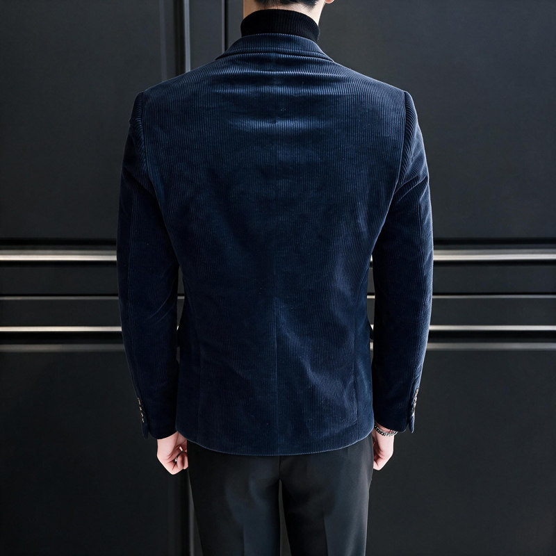 青年商务秋季休闲西服复古纯棉男士修身灯芯绒西装ZX7802P180,男装西服套装,电商D225