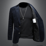 男纯棉灯芯绒西装复古怀旧休闲西服纯色青年便服西服XZ7802P180，男装西服套装，电商D225