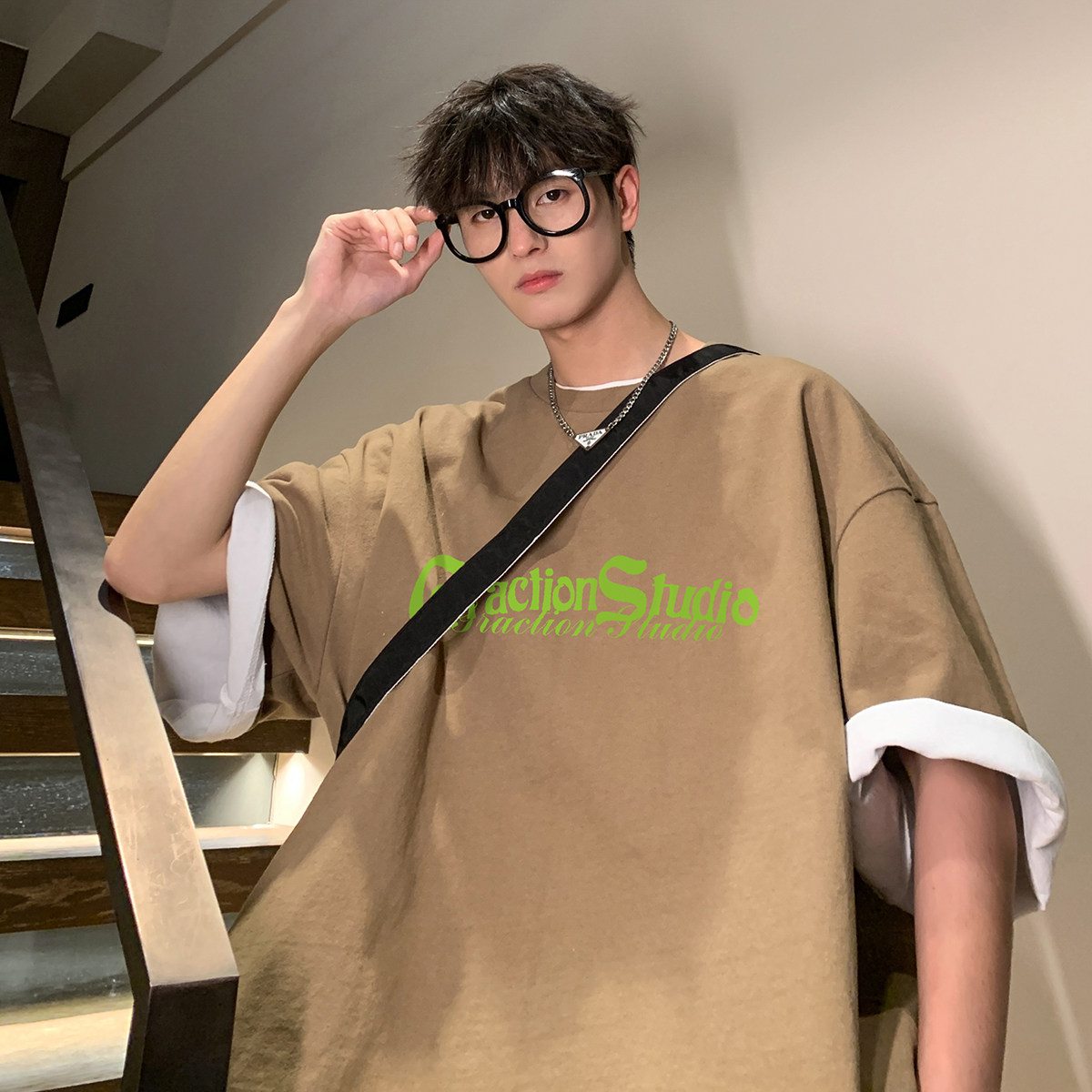 夏季嘻哈潮流印花短袖T恤T1101P30控48,男装T恤,电商A247