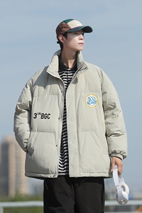 白鸭绒22冬季潮流Cityboy风格立领羽绒服YR183P195控258图片