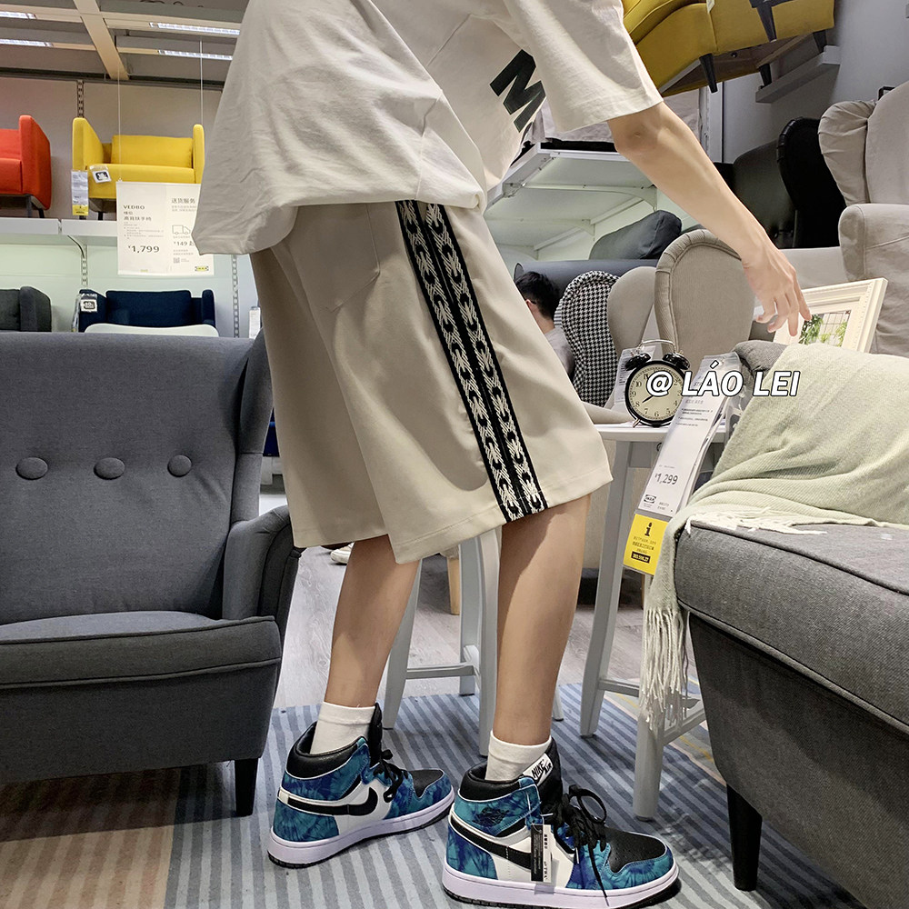 港风夏季直筒INS百搭潮流流行短裤休闲五分裤子KZF140P25限价48,男装休闲裤,电商A247