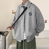 港风23春季新款ins时尚潮流字母印花教练服夹克外套JK318P50控78，男装夹克，电商A247