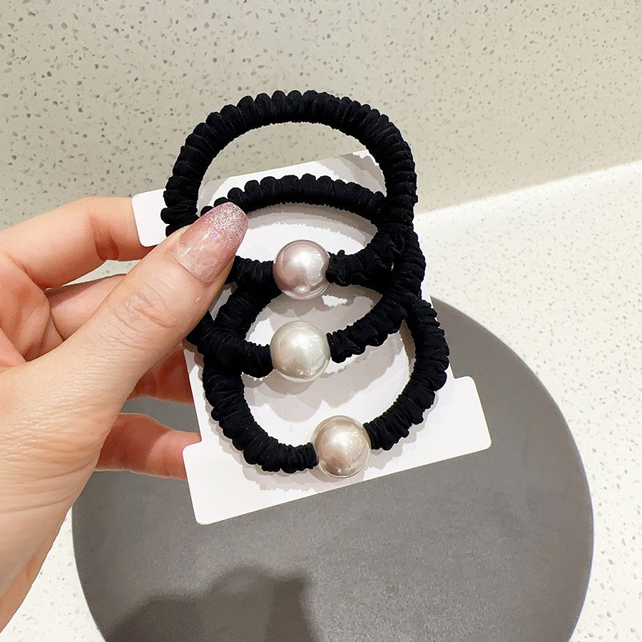 简约小肠仿珍珠发绳发圈不伤发