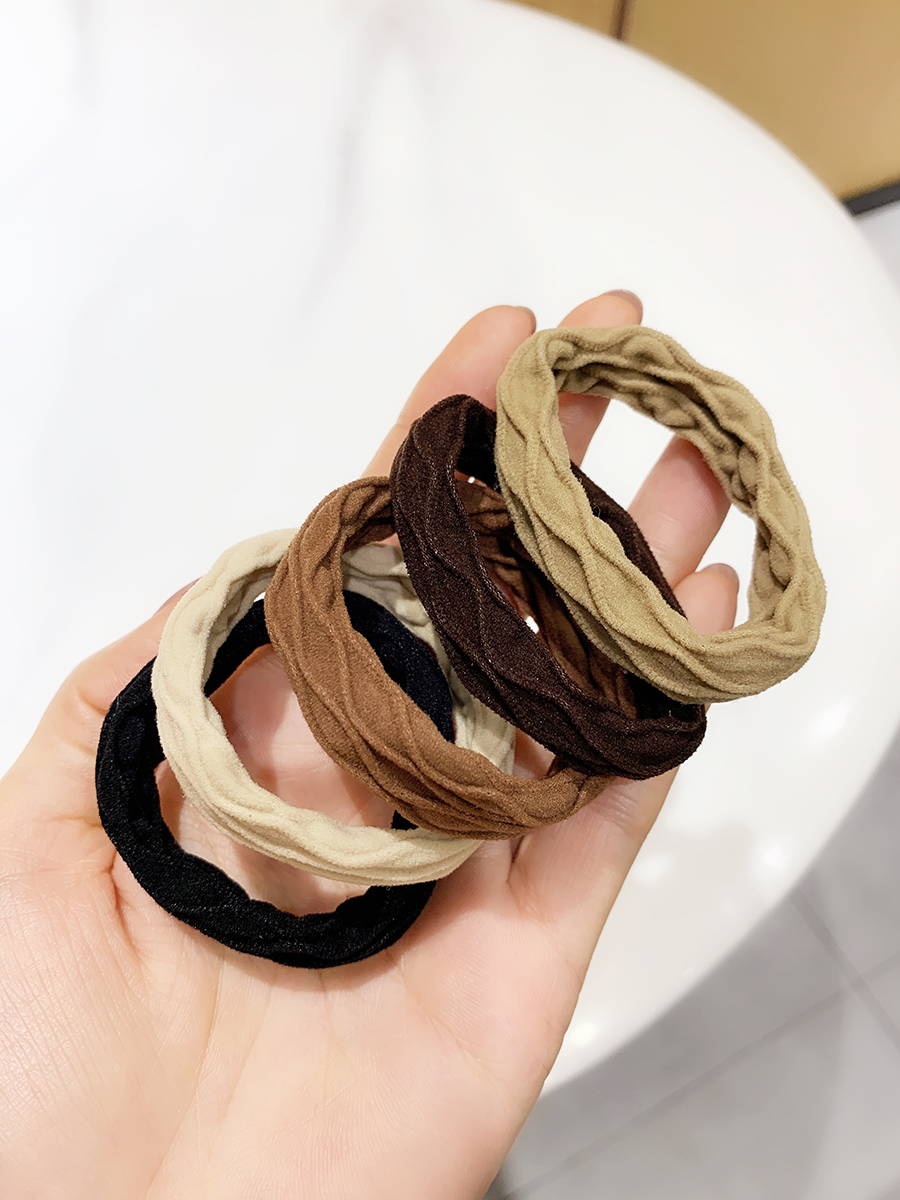 ins5条彩色不伤发无痕网红皮筋