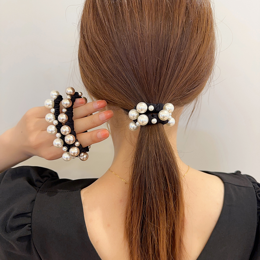 简约高弹力扎头发珍珠橡皮筋