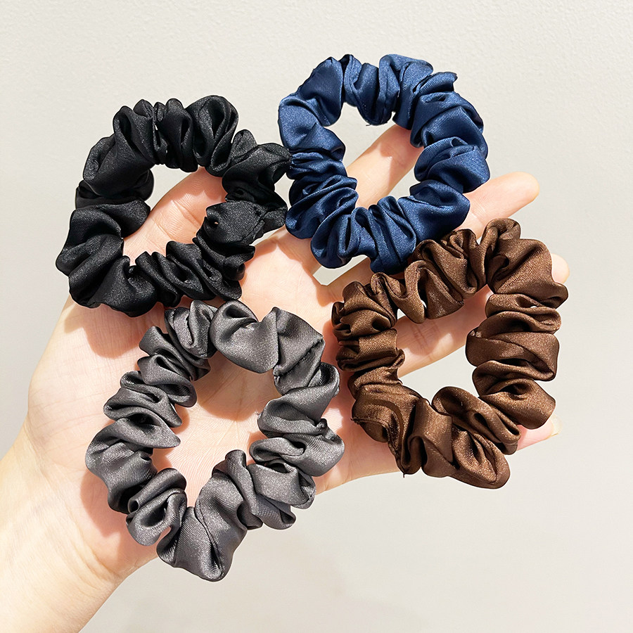 基础高级感头绳女咖色高弹力耐用小肠圈发圈简约气质皮筋女扎马尾