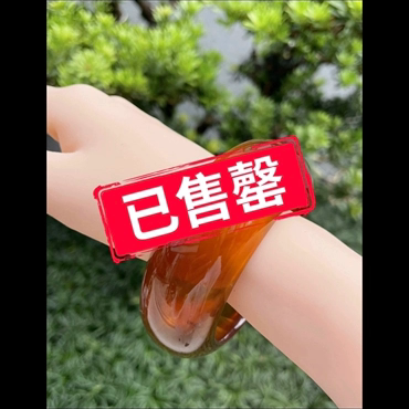 【李氏珠宝】精品58圈28宽收藏金红蜜手镯无瑕疵131.6克