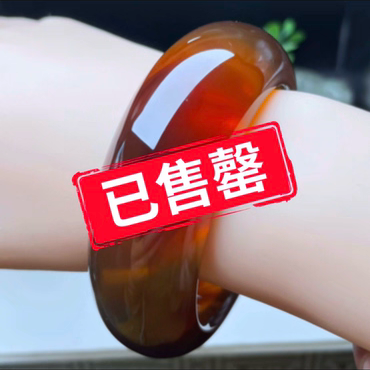 【李氏珠宝】收藏级58.6圈24.5宽血珀彩虹手镯无瑕疵天然缅甸琥珀