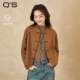 QS秸熙2026春冬新品 气质轻国风一字扣呢外套设计感显瘦亮片短上衣