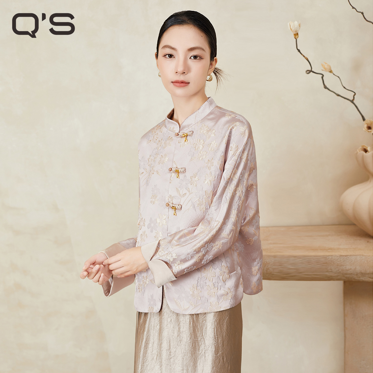 秸熙轻国风提花长袖外套