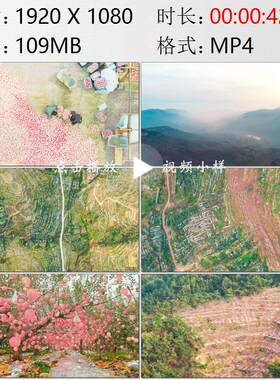 航拍山东沂蒙山区淄博沂源县苹果种植果园丰收高清实拍视频素材