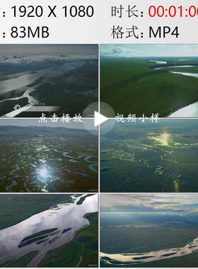 航拍甘肃玛曲湿地草原黄河支流水网密布高清实拍视频素材