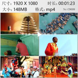 福建泉州天后宫祭祀海神妈祖渔港渔船华人民间信仰实拍视频素材
