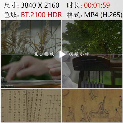 河南周口淮阳古城城郊芦苇梧桐树伏羲造古琴礼乐之邦实拍视频素材