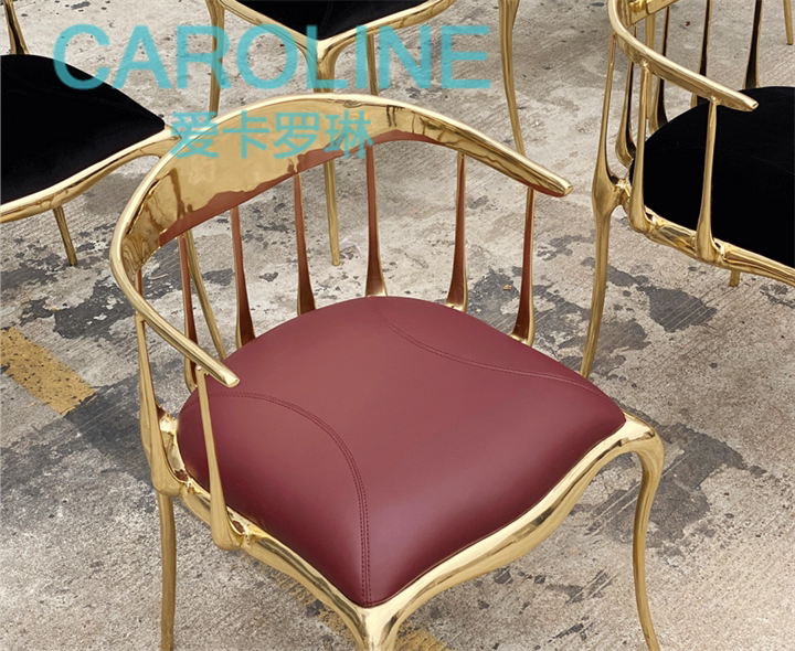 意大利koket设计后现代高端纯铜餐椅靠背椅设计师椅定制家具