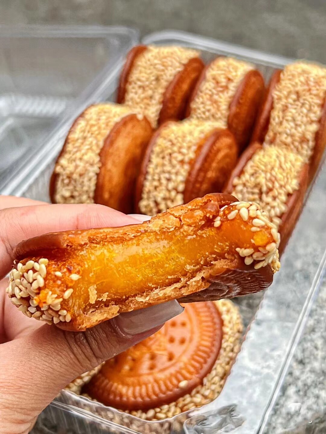 南京美食 糯米南瓜酥饼 九块装