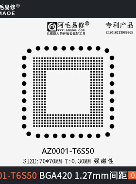 TMPR4923TB T6S43 AZ0001-T6S50植锡网BGA420 1.27mm间距植球钢网