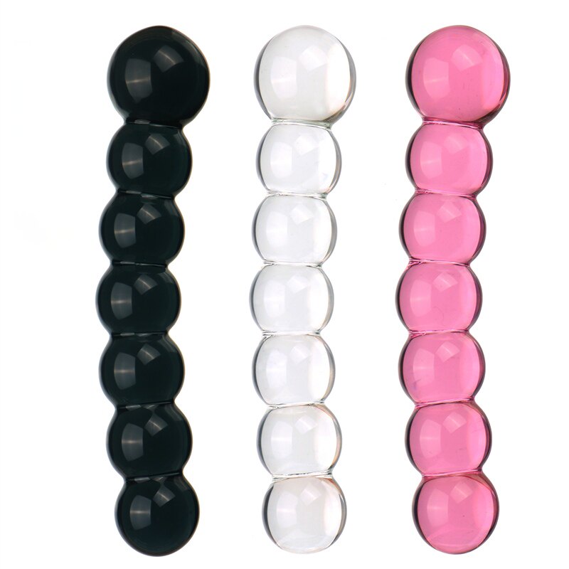 透明水晶玻璃棒防水两用按压按摩棒脸部大号穴位旋转多功能光滑棒