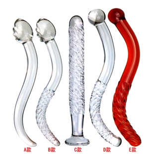 实心透明玻璃棒粗棍圆头光滑刮蹭感强坚固无毛刺耐高低温圆润按摩