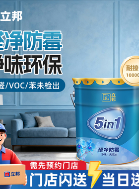 立邦醛净防霉墙面漆涂料内墙白色乳胶漆室内自刷同城15