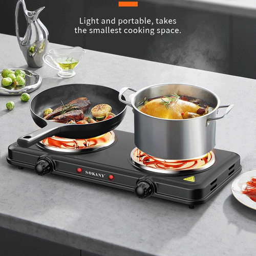 电炉可调温家用双锅电炉烹饪炉