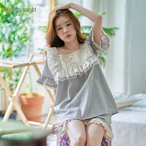 香蕉女孩新款可外穿公主风睡衣