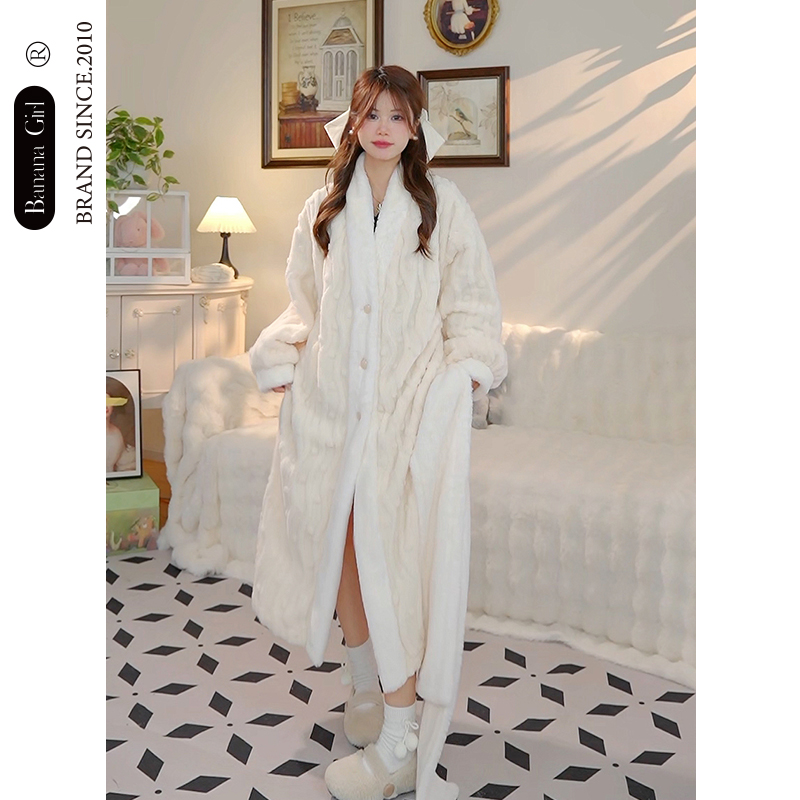 bananagirl冬季加厚保暖睡衣