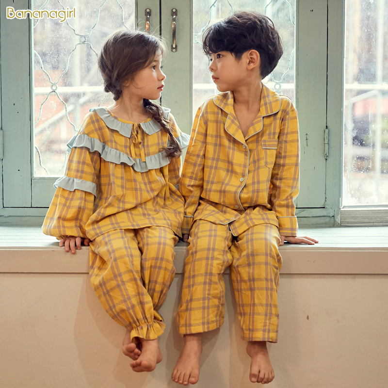 儿童睡衣春秋纯棉长袖韩版开衫