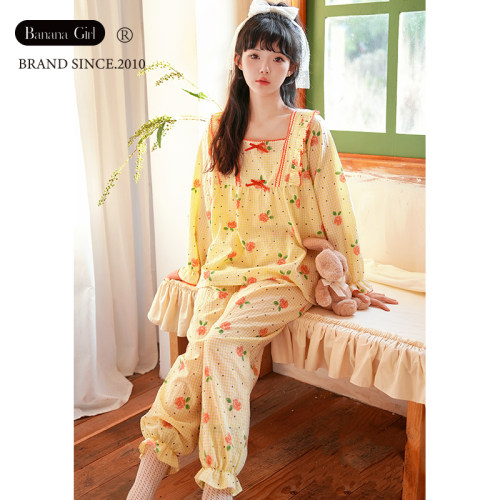 Bananagirl春秋甜美碎花睡衣