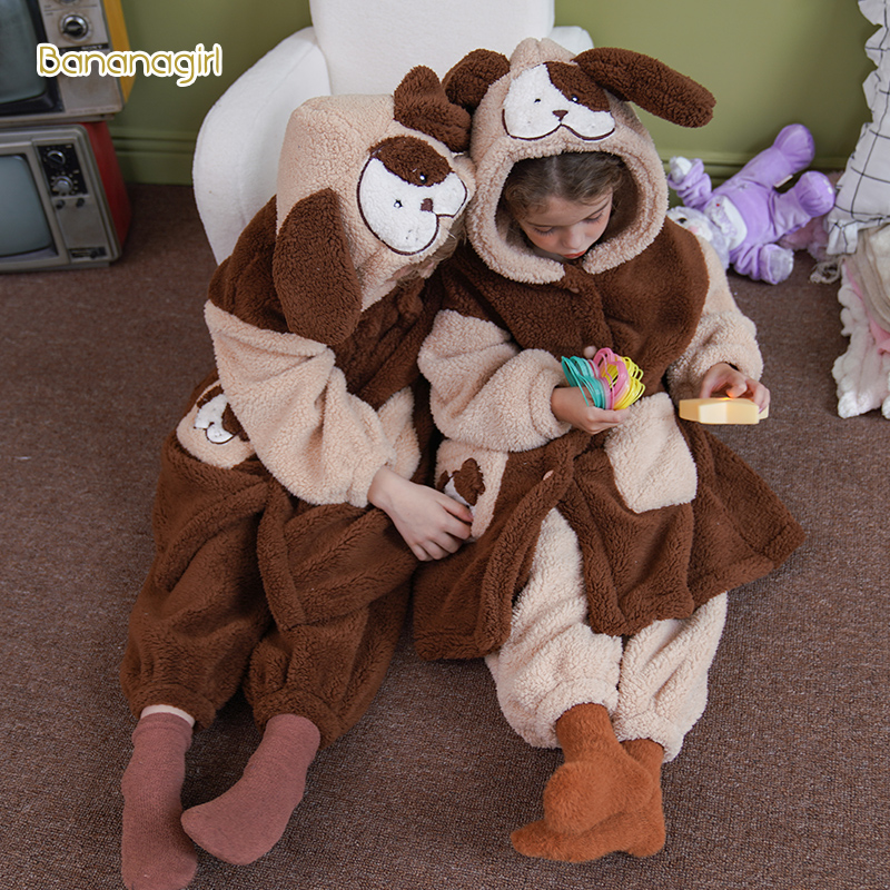 睡衣珊瑚绒儿童加厚可爱女宝宝