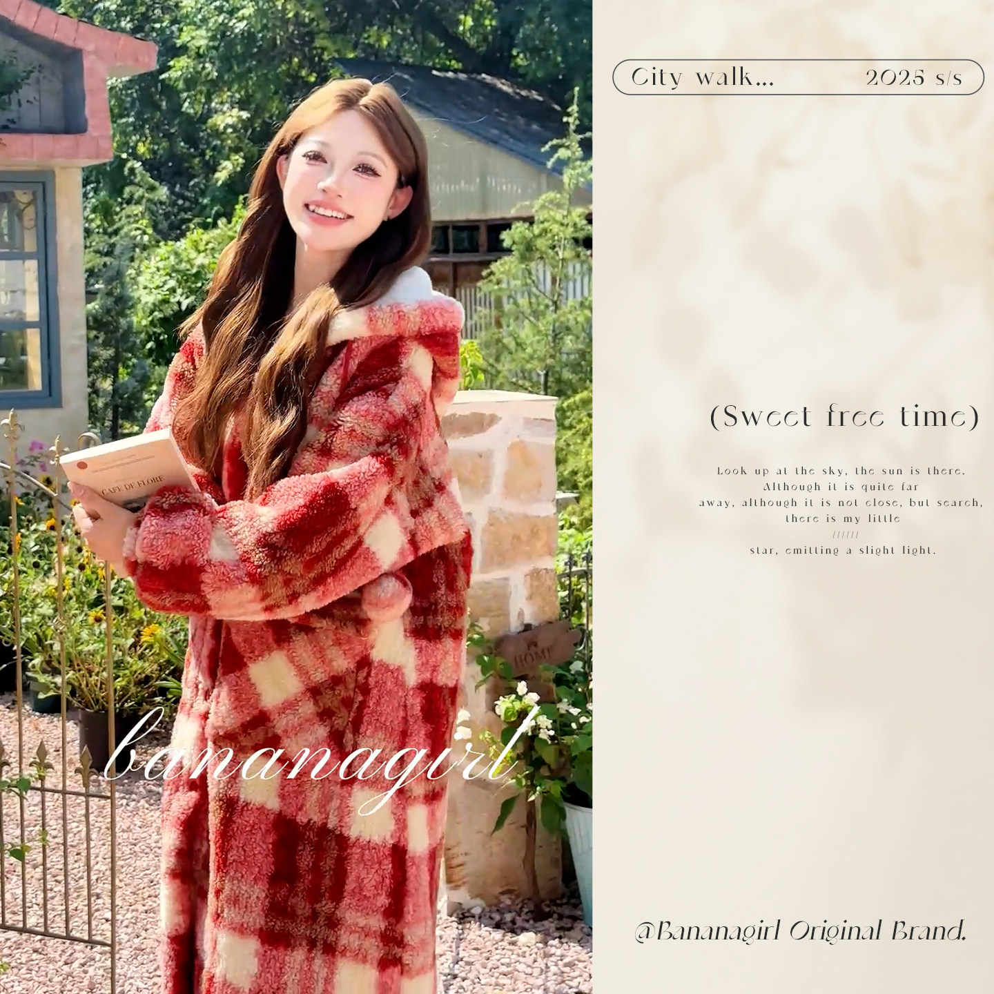 Bananagirl睡衣女士冬季新款长款红色睡袍加厚加绒家居服可外穿冬