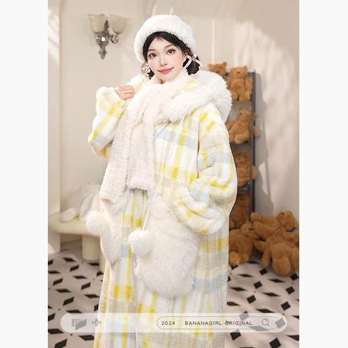 Bananagirl冬季新款加厚睡袍