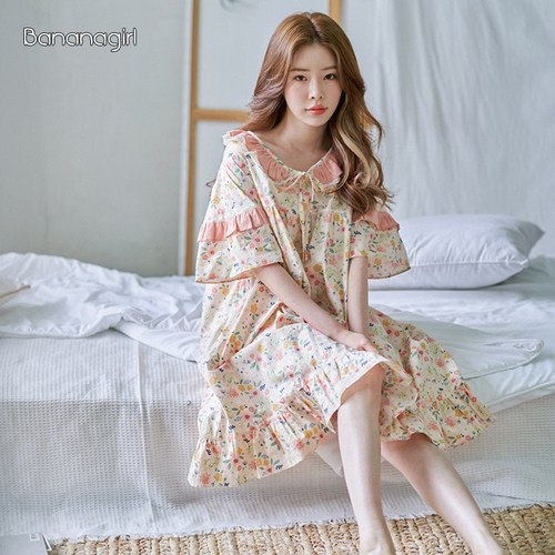 梭织棉质舒适耐磨睡裙