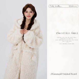 Bananagirl珊瑚绒睡衣女冬季新款加厚长款睡袍连帽加绒家居服套装