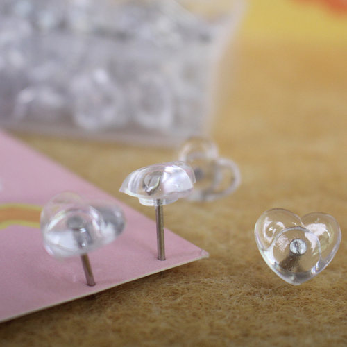 桃心图钉透明爱豆纯色指压工字钉