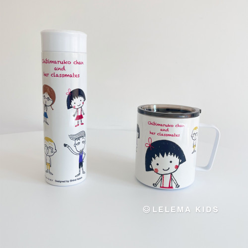 日本本土限定樱桃小丸子可爱桌面杯便携超轻量316不锈钢保温杯