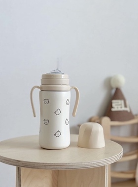 LLM｜韩国格罗咪咪新款吸管杯婴儿童不锈钢保温杯宝宝学饮杯6个月