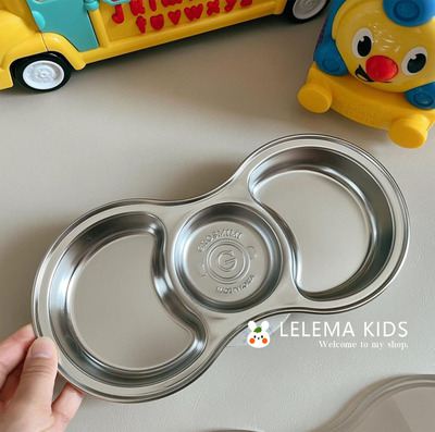 韩国格罗咪咪不锈钢儿童分格餐盘