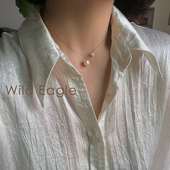 温柔光芒 珍珠14K金项链 不易褪色锁骨链 日落前 荒野鹰Wild Eag