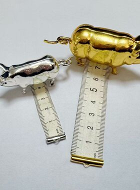 跨境爆款Antique Pig Mini Tape Measure复古迷你金属猪卷尺尺子
