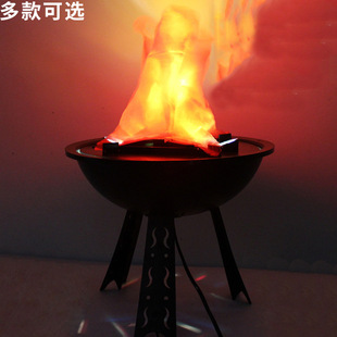 万圣节气氛LED火焰灯火盆婚庆开业酒吧密室装 饰吊灯摆件台灯