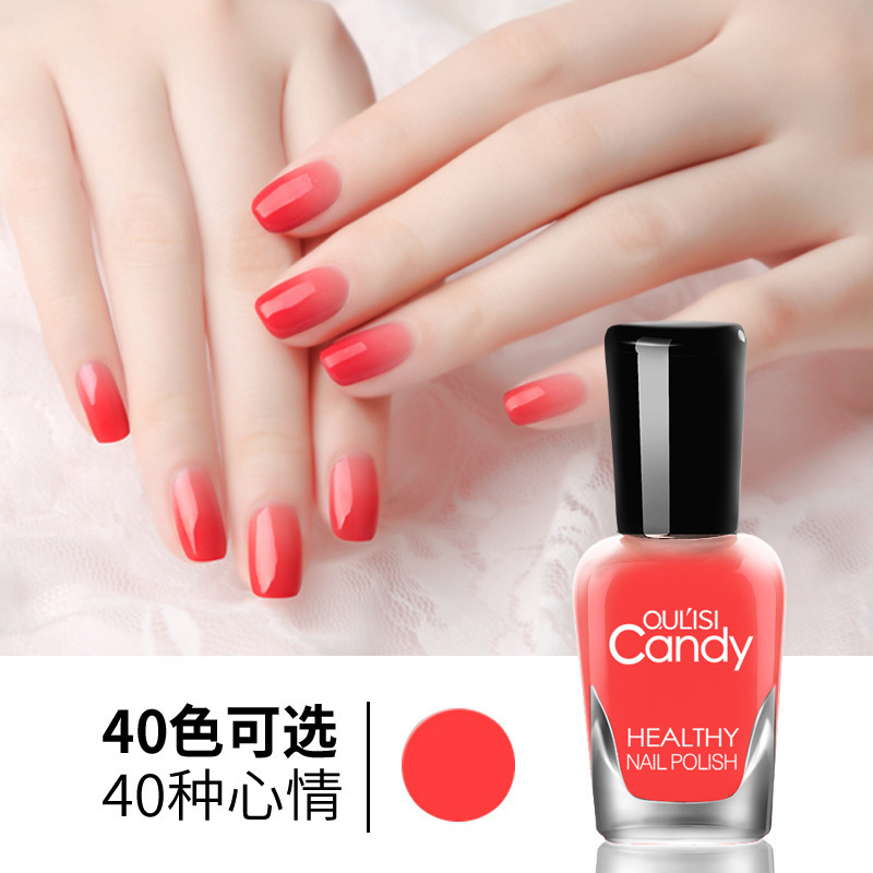 黑色红色万圣节巫婆指甲油孕妇儿童可用水性可撕拉快干化妆品