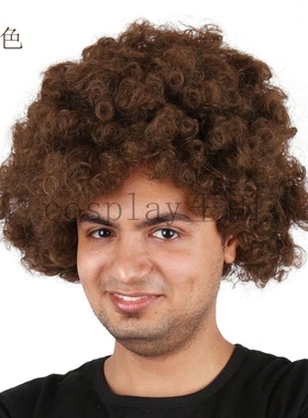 欧洲杯球迷蓬松爆炸头假发ppap年会表演魔性舞曲小丑头套教授乐嘉