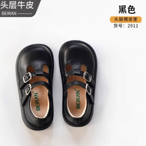 真皮休闲风儿童软底轻便公主鞋