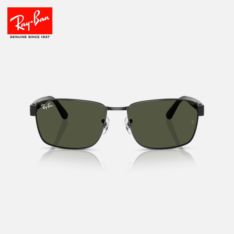 RayBan雷朋方形金属太阳镜男女款户外眼镜潮酷墨镜0RB3750可定制
