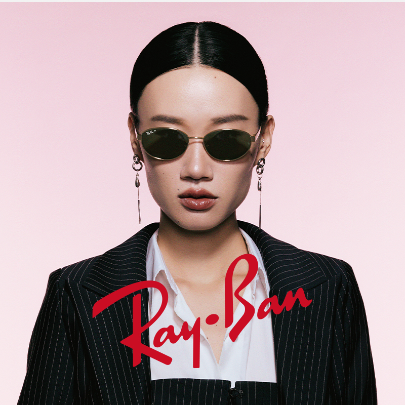 RayBan雷朋椭圆形金属太阳镜