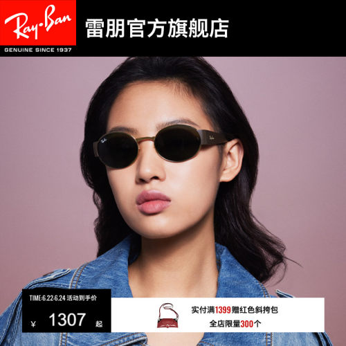 RayBan雷朋椭圆形金属太阳镜