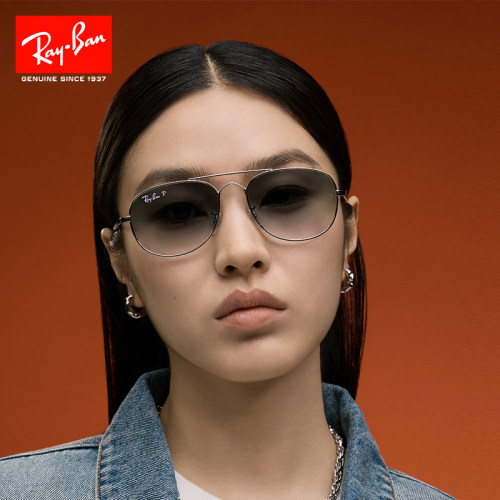 RayBan雷朋太阳金属窄框眼镜男女眼镜潮酷时尚墨镜0RB3735可定制