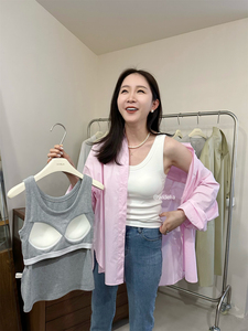 widelia老板娘带胸垫吊带女2023夏季新款防走光背心显瘦杯垫7195